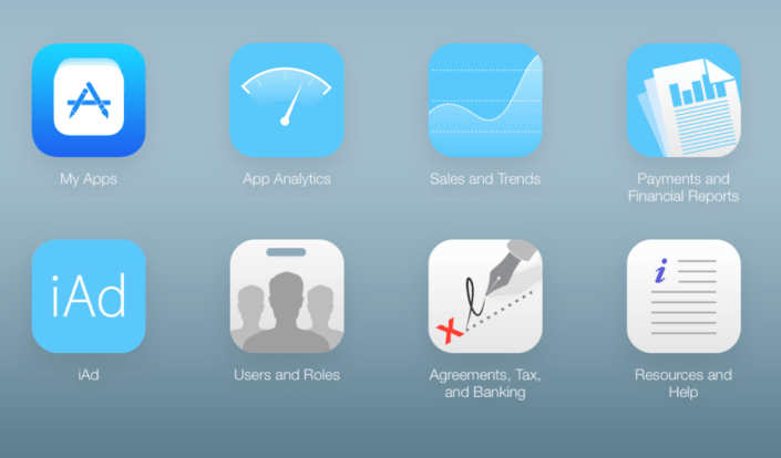 iTunes-Connect_home-screen