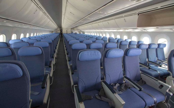 Interior de un Boeing 787 Dreamliner de Air Europa 